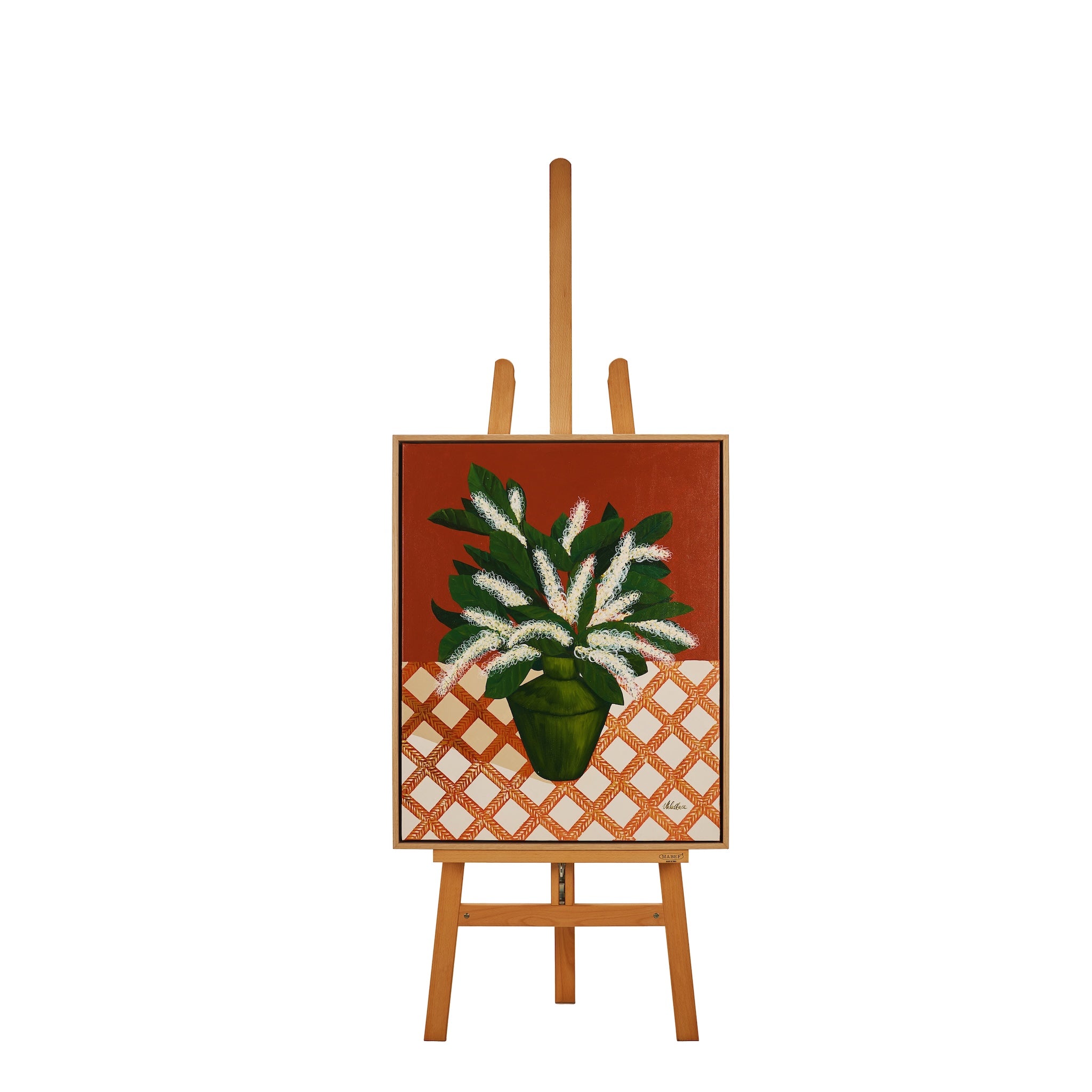 Ivory Curl on Checkers by Vanessa Wallace