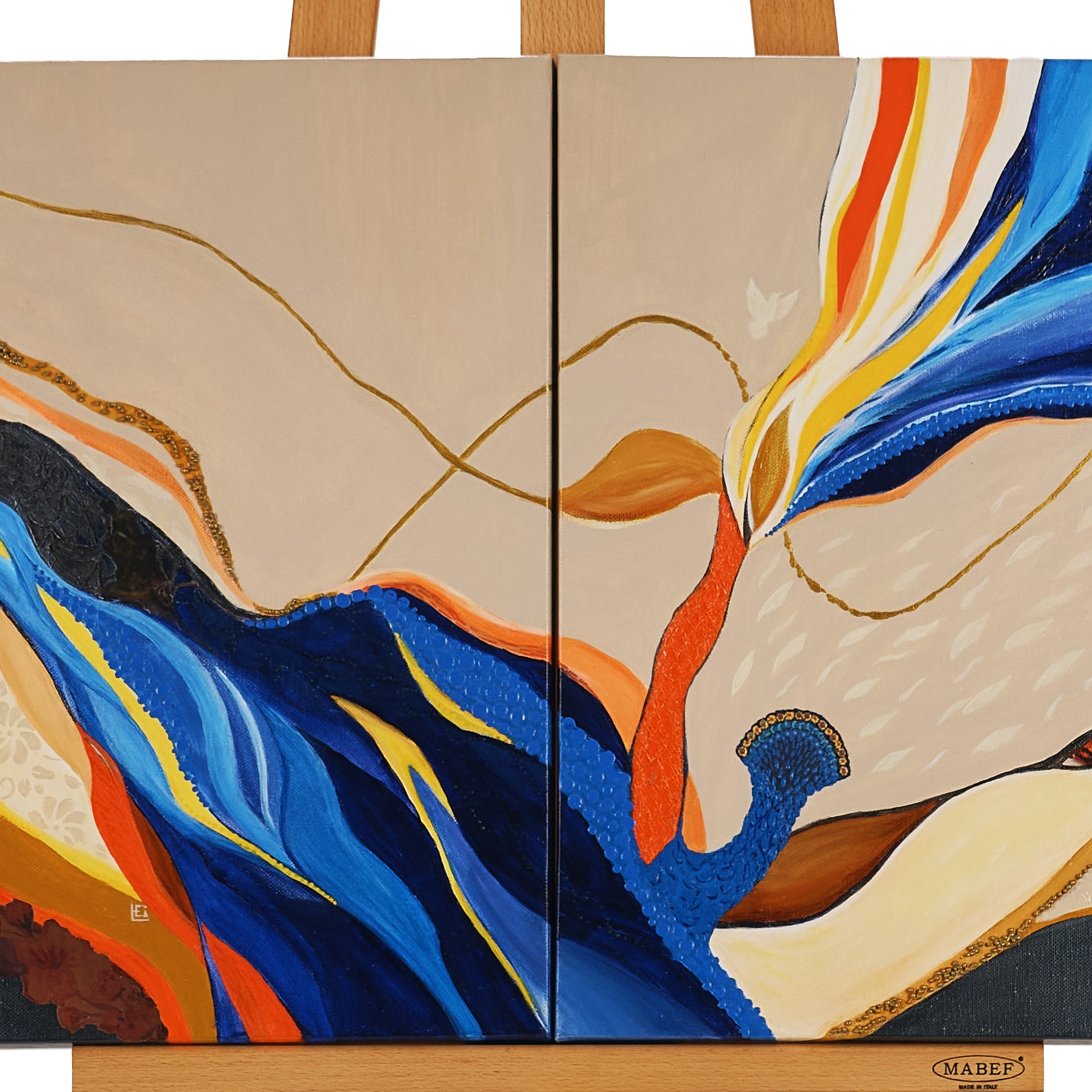 80cm x 50cm (dyptich) by L-E Leigh-Ellen Roundhill