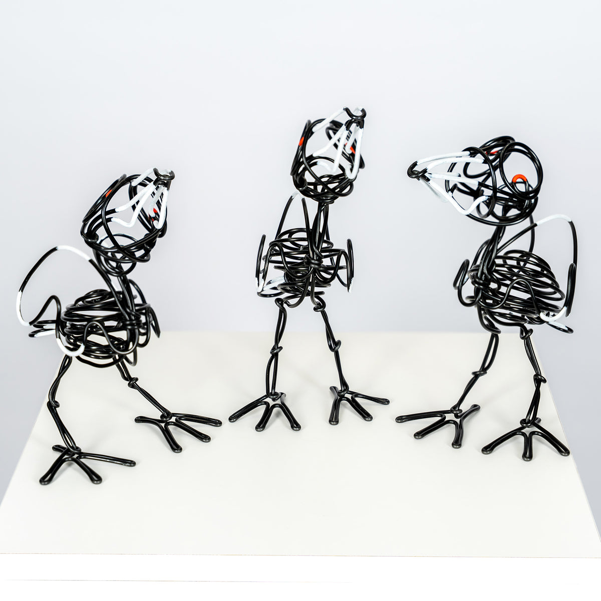 My Magpie Family by Rusty Wire Sculptures