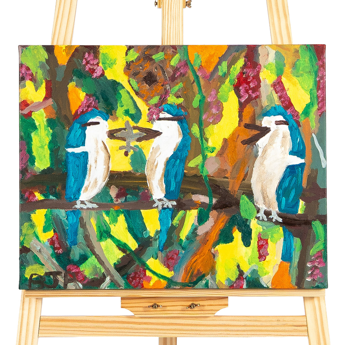 Sacred Kingfisher family by Belinda J Peel