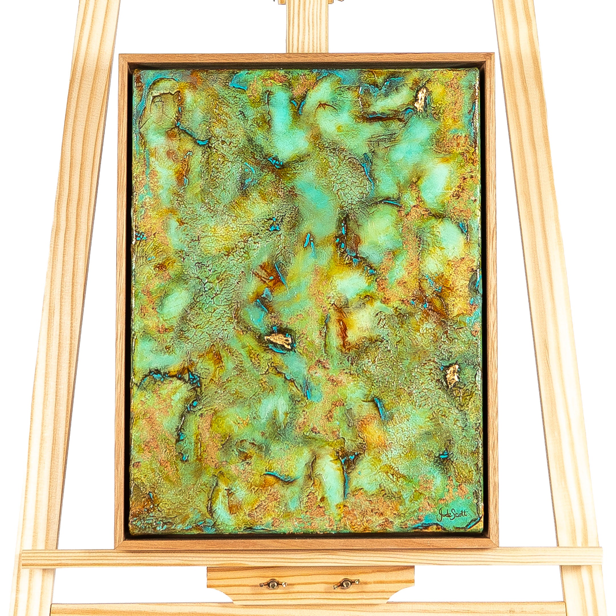 Aqua Green & Gold by Jude Scott