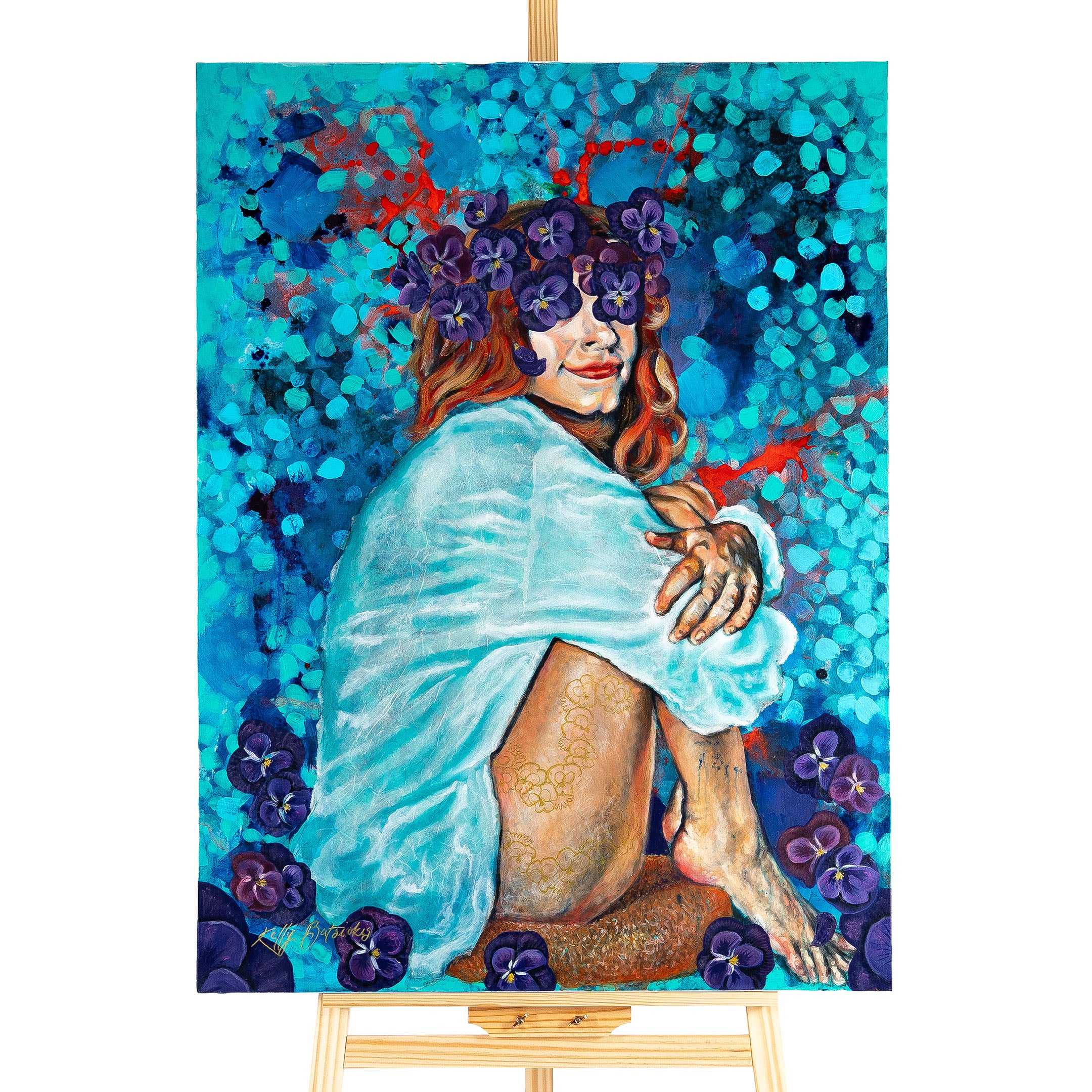 She Sat With Silence II by Kelly Batsiokis Art