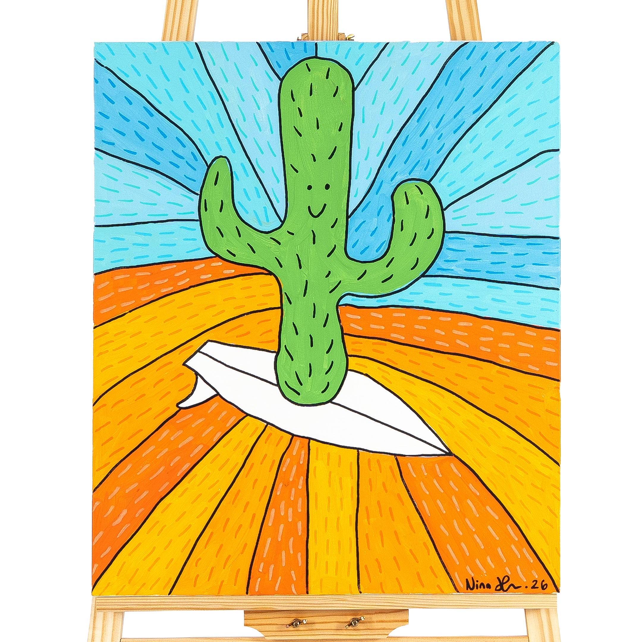 Surfing Cactus by Nina Hurr