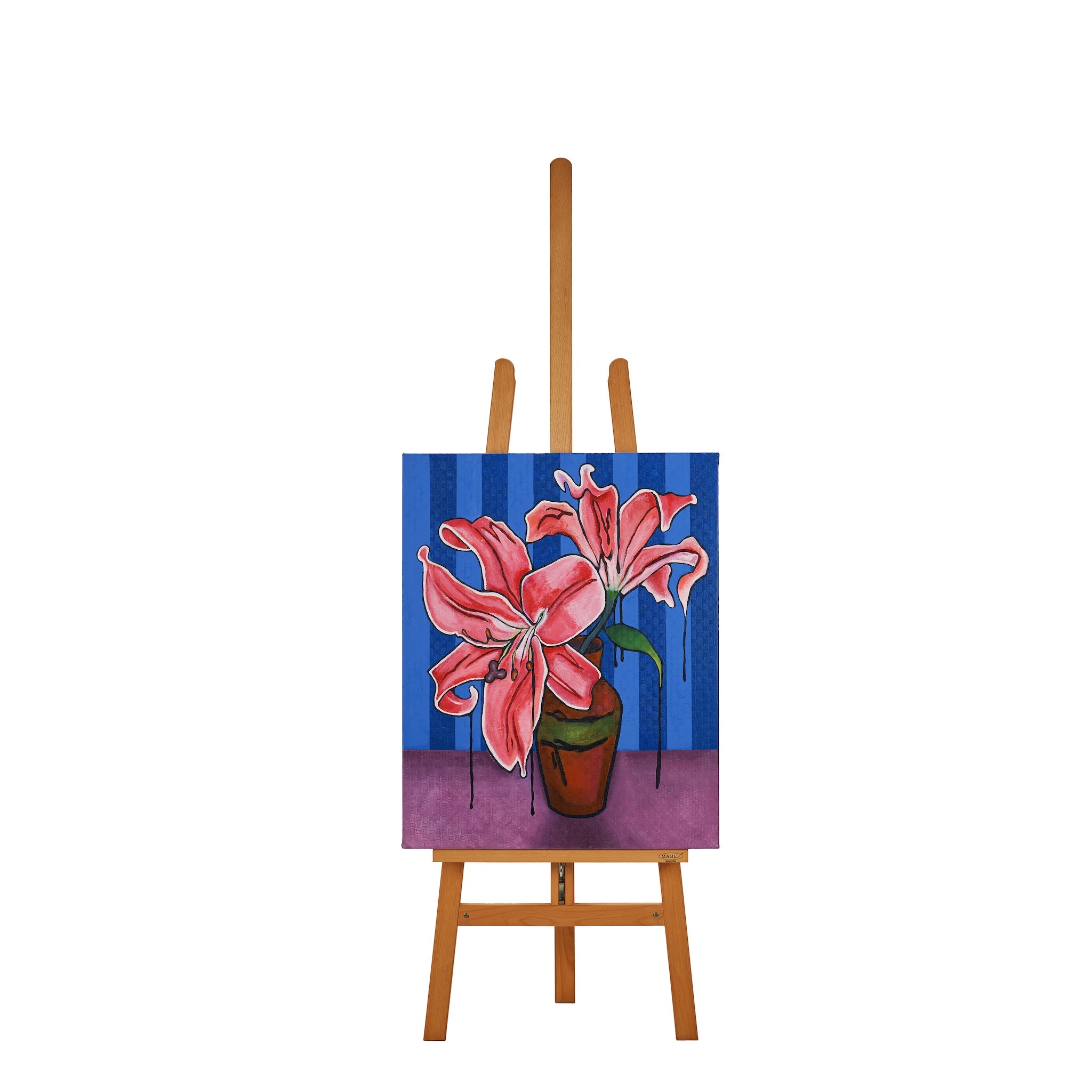 Lilies in Lava Vase by Shaun Weston