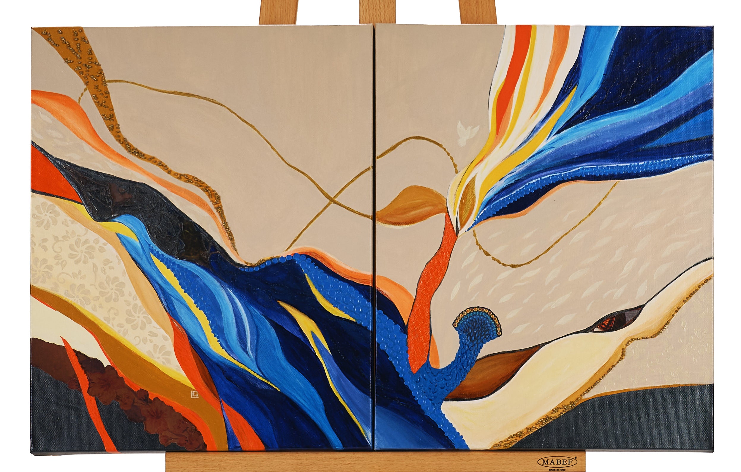 80cm x 50cm (dyptich) by L-E Leigh-Ellen Roundhill